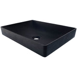 LILY: Concrete Rectangle Semi-Recessed Vessel Sink
