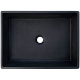 Linkasink - PHOEBE: Concrete Rectangle Vessel Sink - Black Concrete