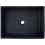 Linkasink - PHOEBE: Concrete Rectangle Vessel Sink - Black Concrete