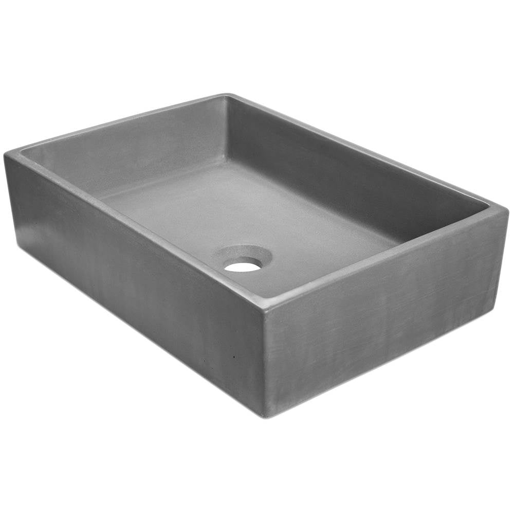 PHOEBE: Concrete Rectangle Vessel Sink