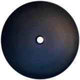 Linkasink - RUBY: Concrete Round Semi-Recessed Vessel Sink - Black Concrete
