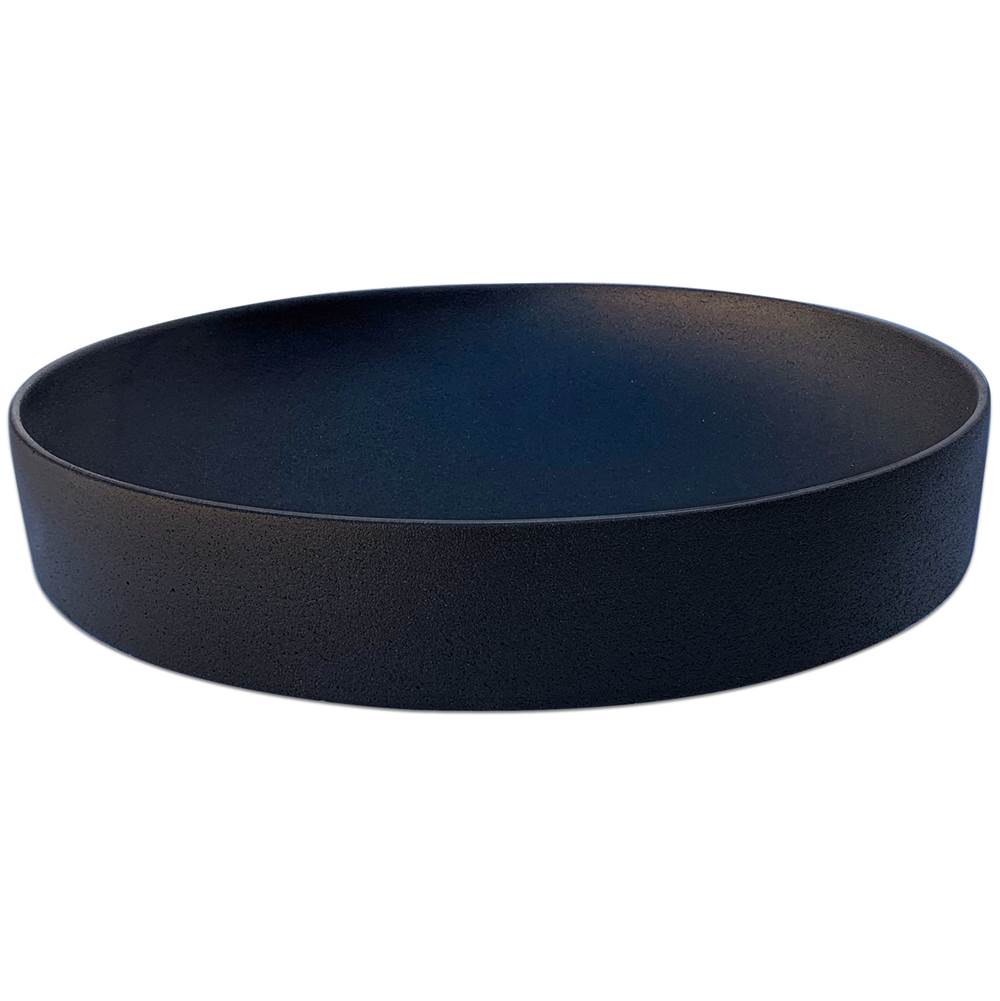 RUBY: Concrete Round Semi-Recessed Vessel Sink