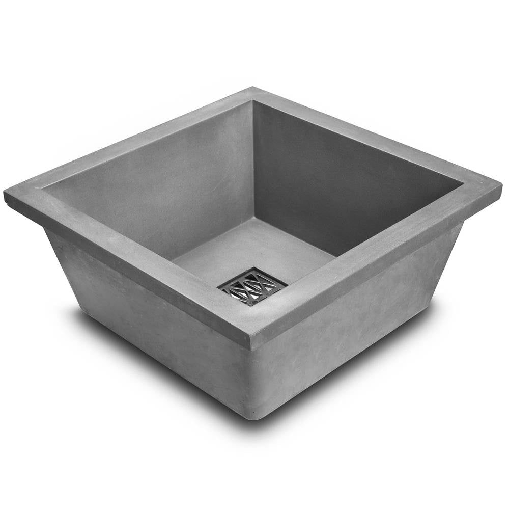 ARLO: Concrete Square Sink with Grate Recess