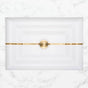 Linkasink - AG01 STRIPE - White Glass with Brass accent