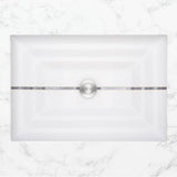 Linkasink - AG01 STRIPE - White Glass with Silver accent