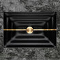 Linkasink - AG01 STRIPE - Black Glass with Brass accent