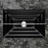 Linkasink - AG01 STRIPE - Black Glass with Silver accent