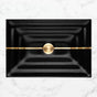 Linkasink - AG01 STRIPE - Black Glass with Brass accent