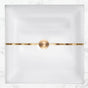 Linkasink - AG01 STRIPE - White Glass with Brass accent