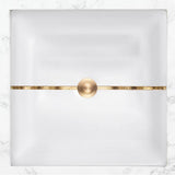 Linkasink - AG01 STRIPE - White  Glass with Gold accent