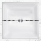 Linkasink - AG01 STRIPE - White Glass with Silver accent