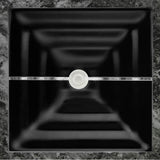 Linkasink - AG01 STRIPE - Black Glass with Gold accent