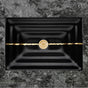Linkasink - AG02 RIVER - Black Glass with Brass accent