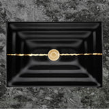 Linkasink - AG02 RIVER - Black Glass with Brass accent
