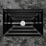 Linkasink - AG02 RIVER - Black Glass with Silver accent