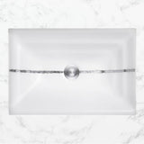 Linkasink - AG02 RIVER - White Glass with Silver accent