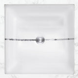 Linkasink - AG02 RIVER - White Glass with Silver accent