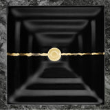 Linkasink - AG02 RIVER - Black Glass with Brass accent