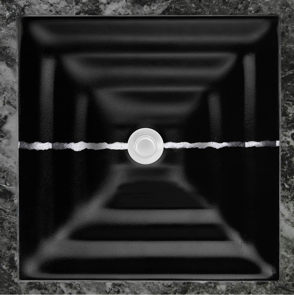 Linkasink - AG02 RIVER - Black Glass with Gold accent