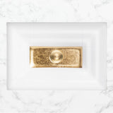 Linkasink - AG03 WINDOW - White Glass with Brass accent