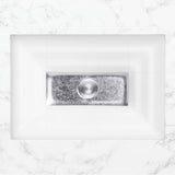 Linkasink - AG03 WINDOW - White Glass with Silver accent