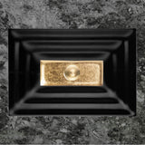 Linkasink - AG03 WINDOW - Black Glass with Gold accent