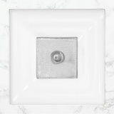 Linkasink - AG03 WINDOW - White Glass with Silver accent