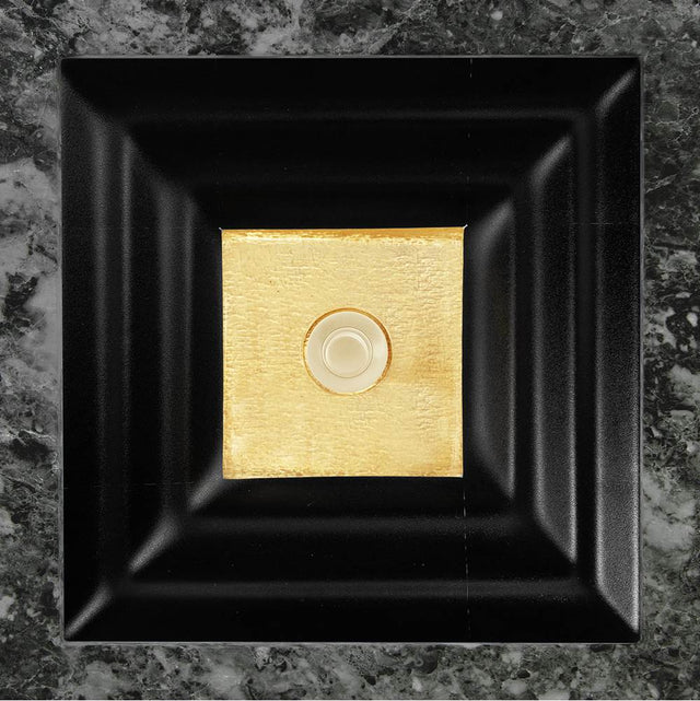 Linkasink - AG03 WINDOW - Black Glass with Brass accent