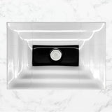 Linkasink - AG08 WINDOW - White Glass with Black Window