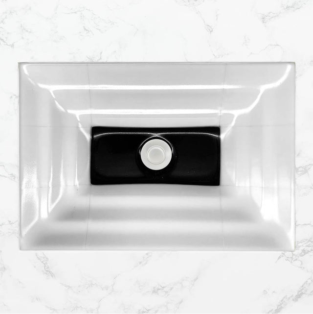 Linkasink - AG08 WINDOW - White Glass with Black Window