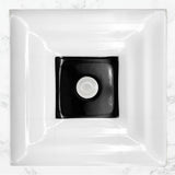 Linkasink - AG08 WINDOW - White Glass with Black Window