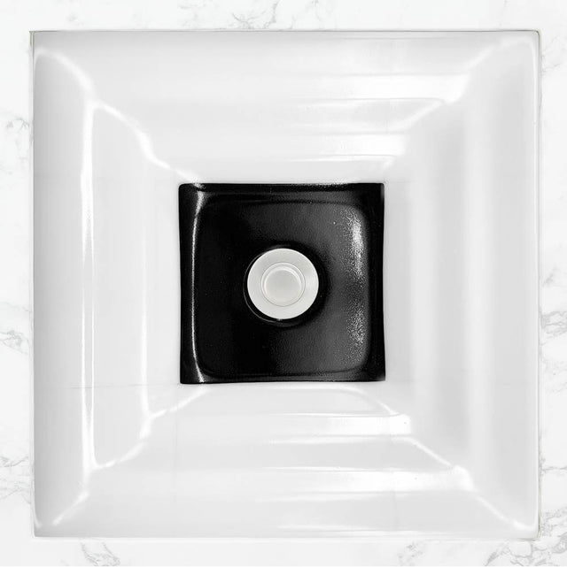 Linkasink - AG08 WINDOW - White Glass with Black Window