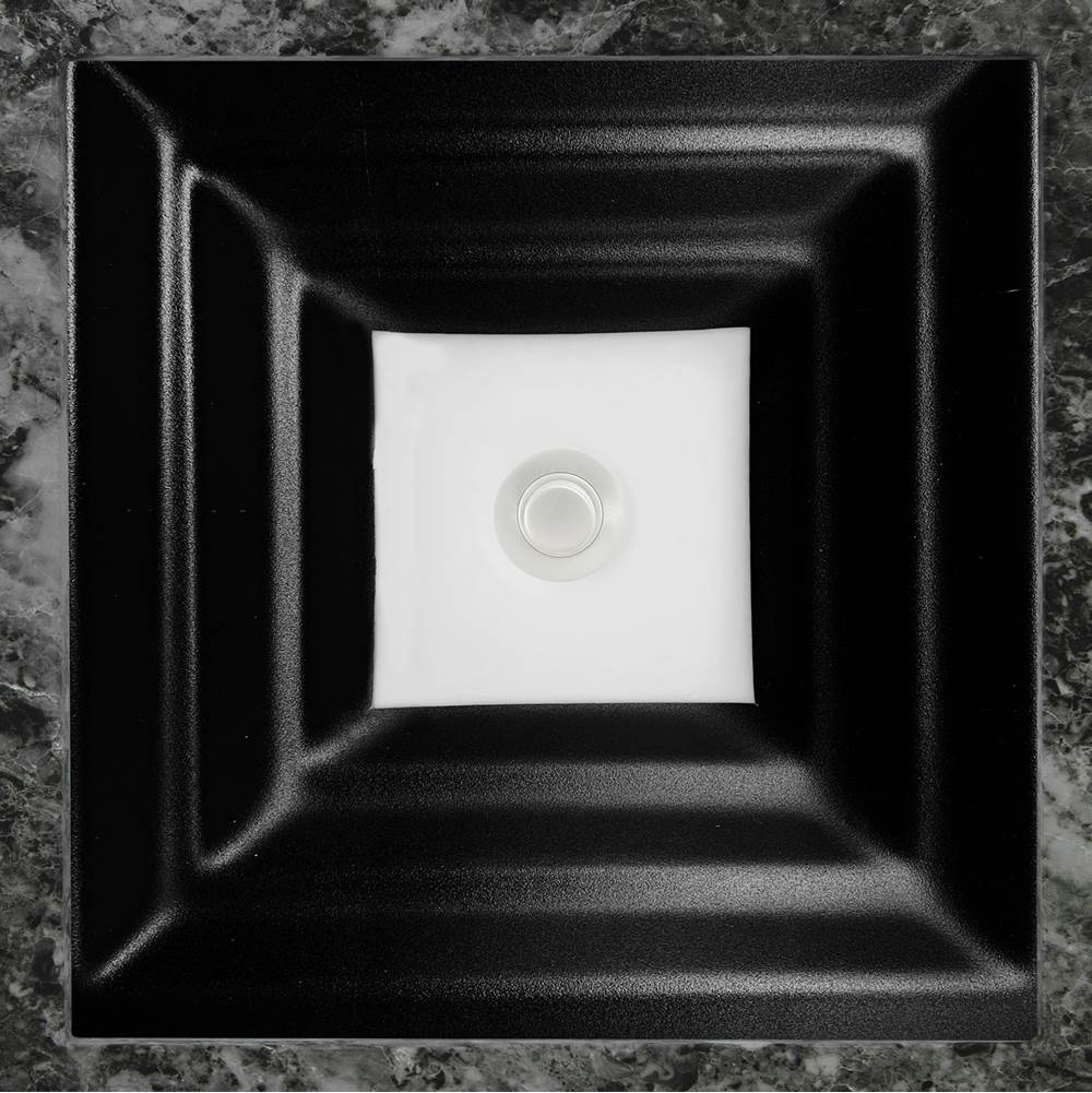 Linkasink - AG09 WINDOW - Black Glass with White Window
