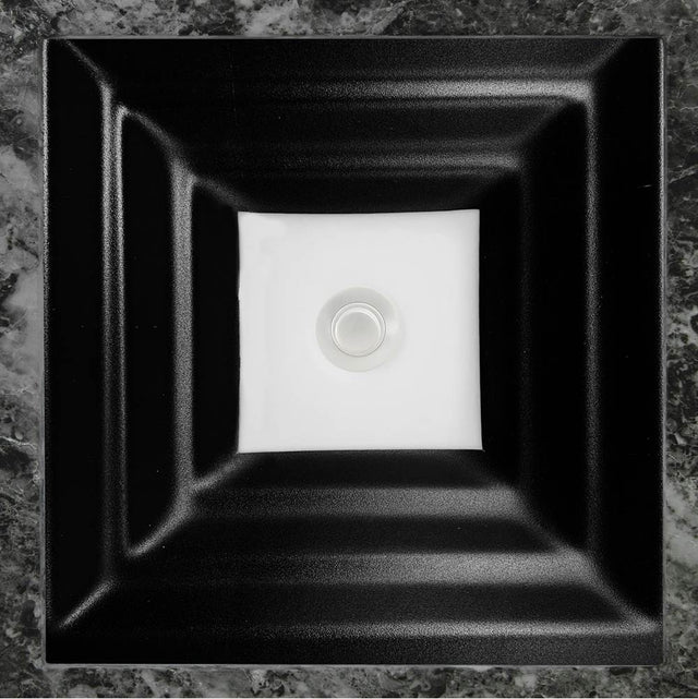 Linkasink - AG09 WINDOW - Black Glass with White Window