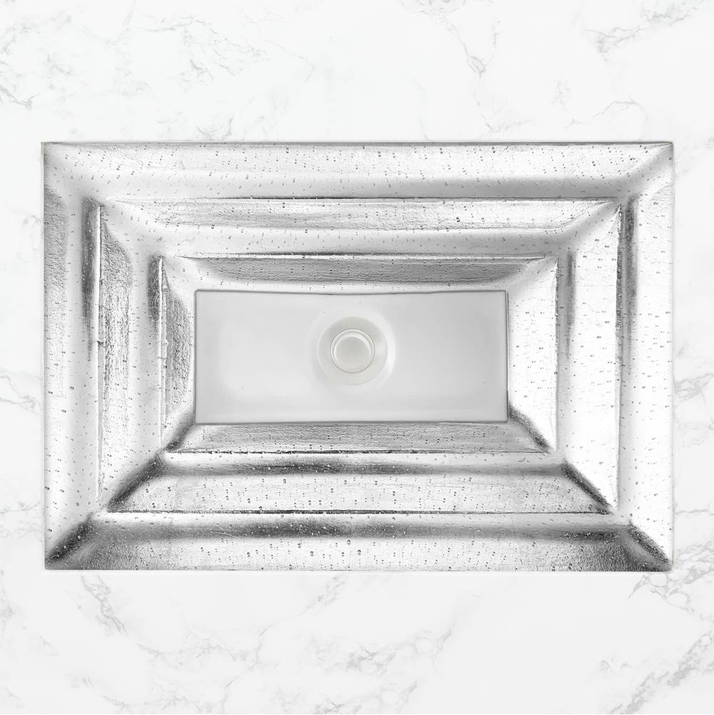 Linkasink - AG10 WINDOW - Glass, Silver Eglomise with White Window