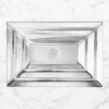Linkasink - AG10 WINDOW - Glass, Silver Eglomise with White Window
