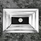 Linkasink - AG10 WINDOW - Glass, Silver Eglomise with Black Window
