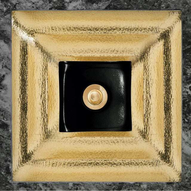Linkasink - AG10 WINDOW - Glass, Brass Eglomise with Black Window