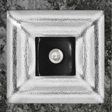 Linkasink - AG10 WINDOW - Glass, Silver Eglomise with Black Window