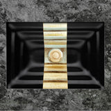Linkasink - AG11 'GLOMIS' RIBBON - Black Glass with Gold accent
