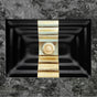 Linkasink - AG11 'GLOMIS' RIBBON - Black Glass with Gold accent