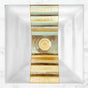 Linkasink - AG11 'GLOMIS' RIBBON - White Glass with Brass accent