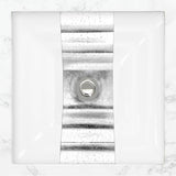Linkasink - AG11 'GLOMIS' RIBBON - White Glass with Silver accent