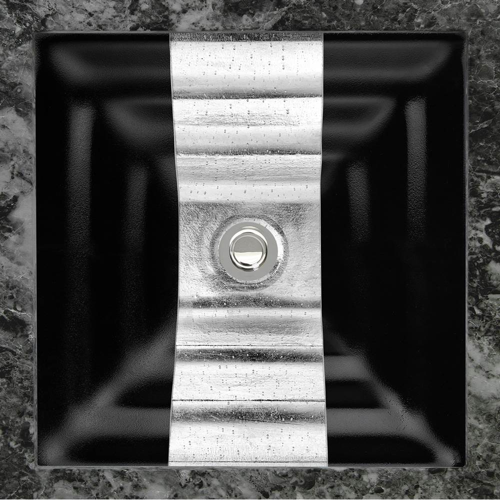 Linkasink - AG11 'GLOMIS' RIBBON - Black Glass with Silver accent