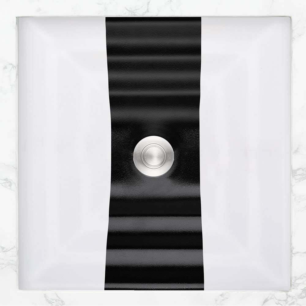 Linkasink - AG12 RIBBON - White  Glass with Black accent