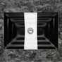 Linkasink - AG13 RIBBON - Black Glass with White accent