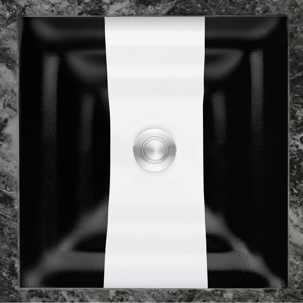 Linkasink - AG13 RIBBON - Black Glass with White accent