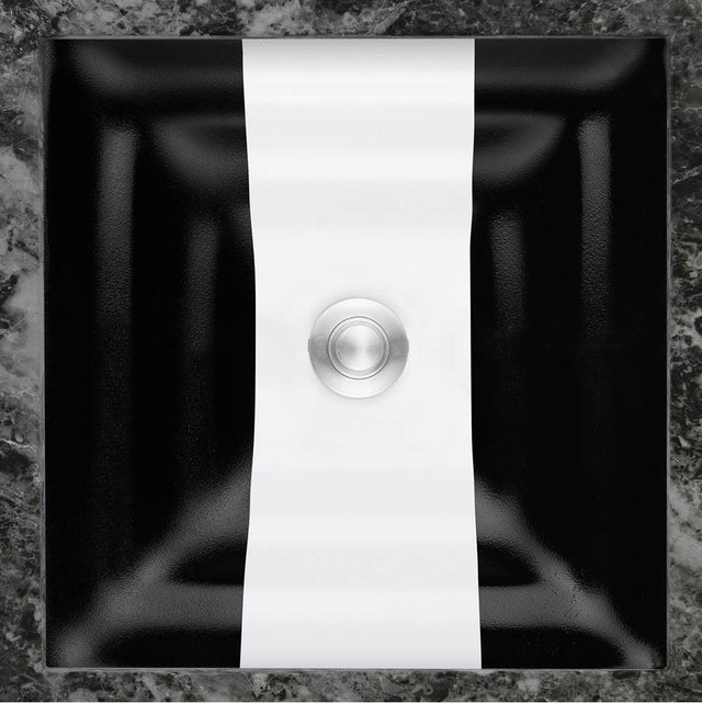 Linkasink - AG13 RIBBON - Black Glass with White accent