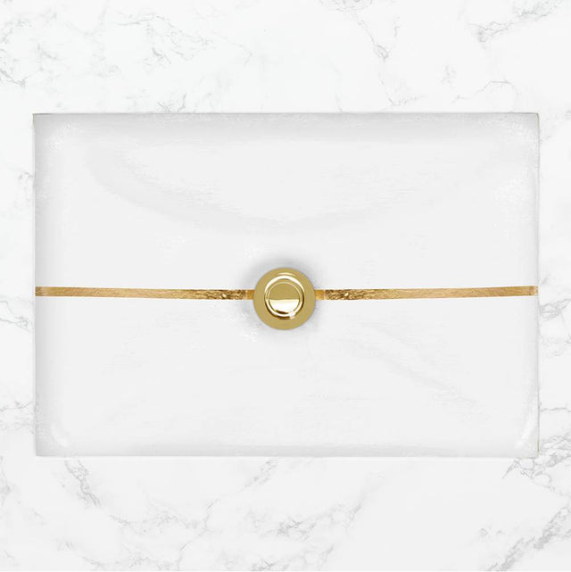 Linkasink - AG15 DUNE STRIPE - White With Gold Stripe