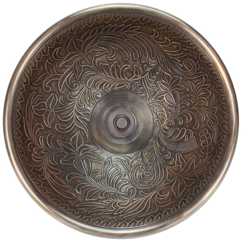 Linkasink - Large Round Botanical - Antique Bronze
